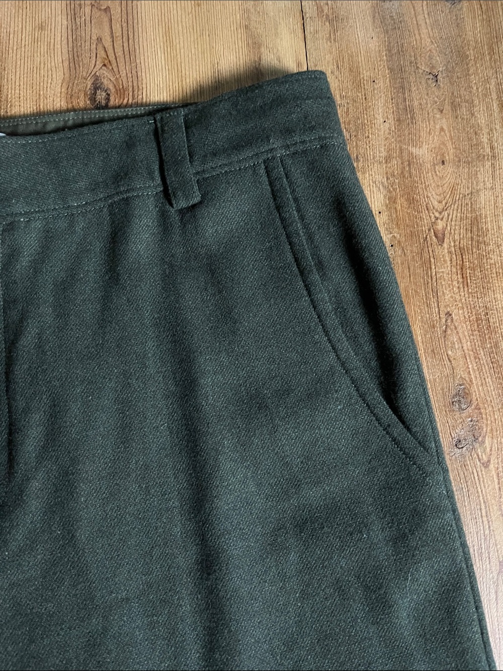 TIBI 8 Forest Green Wool Straight Leg Trousers - Picture 4 of 8